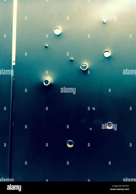 Bullet Holes Metal Hi Res Stock Photography And Images Alamy