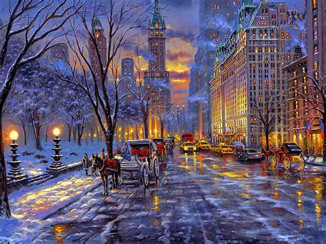 NYC Winter Scenes Wallpaper - WallpaperSafari