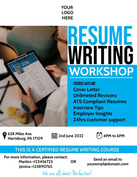Copy Of Resume Writing Workshop Flyer Postermywall