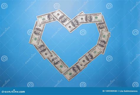 Heart Shape Sign With 100 Dollar Banknotes Stock Photo Image Of