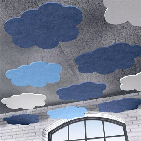 Acoustic Ceiling Panels Cloud Shaped Set Of 10 15 Colors