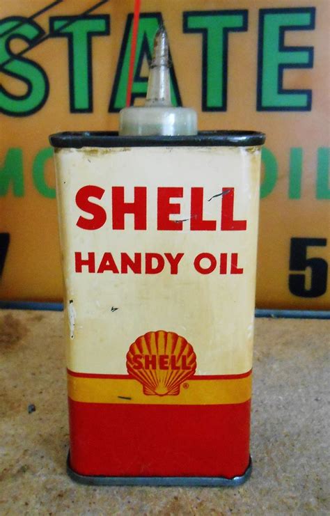 Shell Oil Handy Oil 4 Oz Can Circa 1970s Vintage Oil Cans Shell