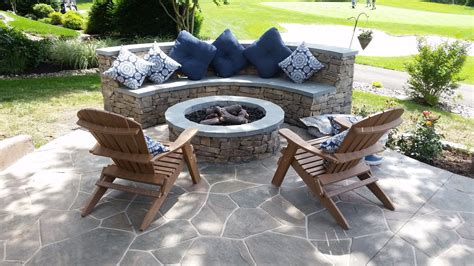 Salzano Custom Concrete Stone Couch Gas Firepit Stoney Point Natural