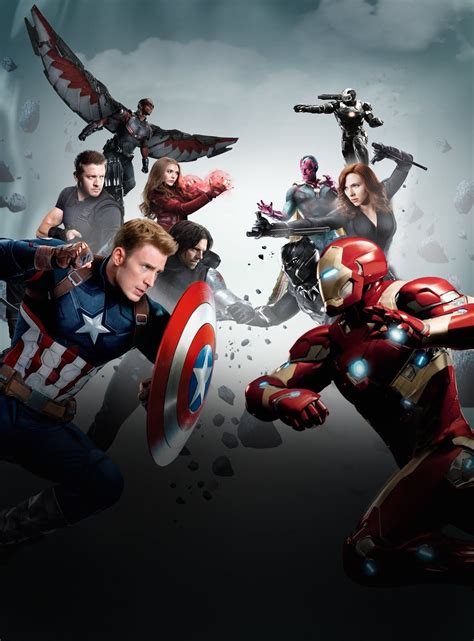 Captain America Civil War Promotional Textless Poster Iron Man Vs