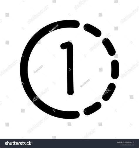 1 Time Icon Whats App Clock Stock Vector Royalty Free 2048246132