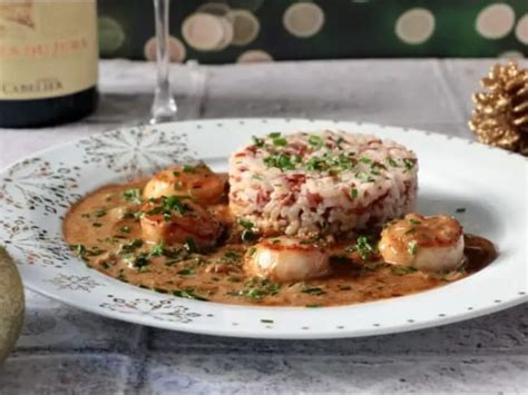 Noix de Saint - Jacques sautées au vin jaune