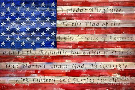 All American Flag Script Painting By Paul Brent Fine Art America