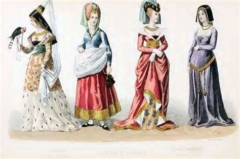 French Fashion History Middle Ages 1422 To 1483 Medieval Fashion