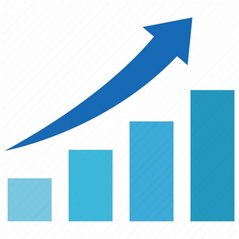 graph increase price rising stock table icon