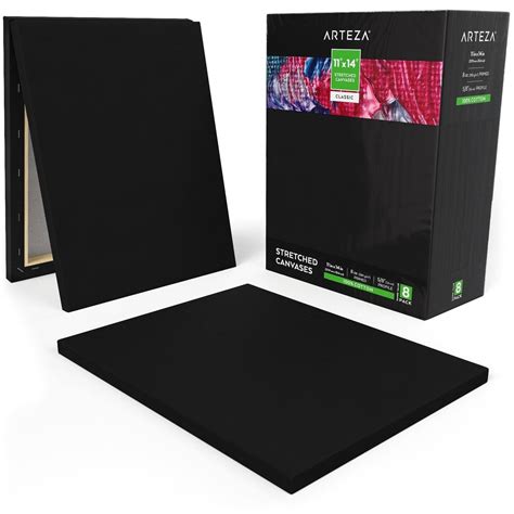 Stretched Canvas Black X In Pack Of Arteza
