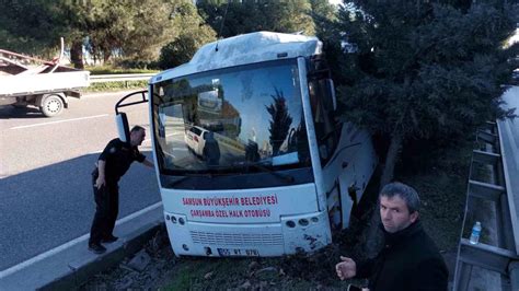 Samsun da Lastiği Patlayan Özel Halk Otobüsü Kaza Yaptı Haberler
