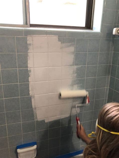 How To Paint Shower Tile Diy Painted Shower Tile Bathroom Tile Diy