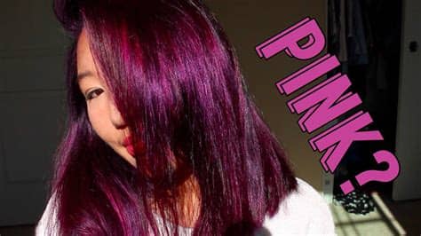 Many of their colors will glow in black light. PURPLE DYE TURNED HAIR HOT PINK? | WhimsicallyMe - YouTube