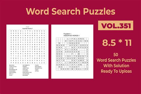 Word Search Puzzles Vol 351 Graphic By Unique Studio · Creative Fabrica