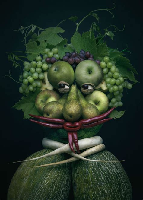 Mind Blowing Realistic Portrait Made With Fruits And Vegetables
