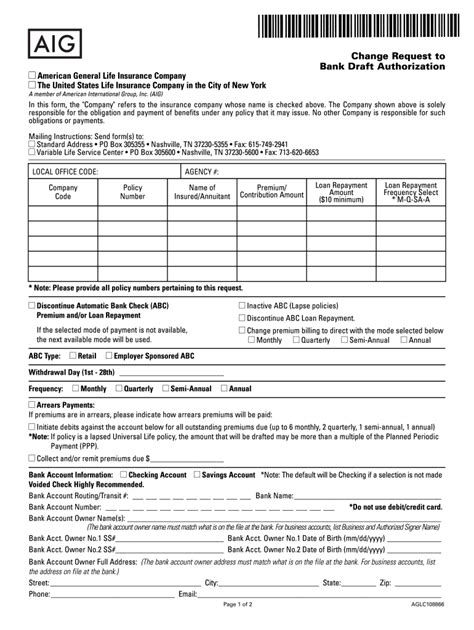 Aig Aglc108866 Fill And Sign Printable Template Online Us Legal Forms