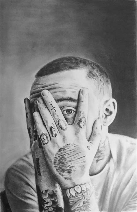 I just finished a drawing of Mac Miller : r/HipHopImages