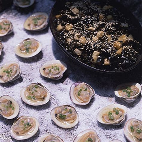 Grilled Clams On The Half Shell With Ginger Mignonnette Recipe
