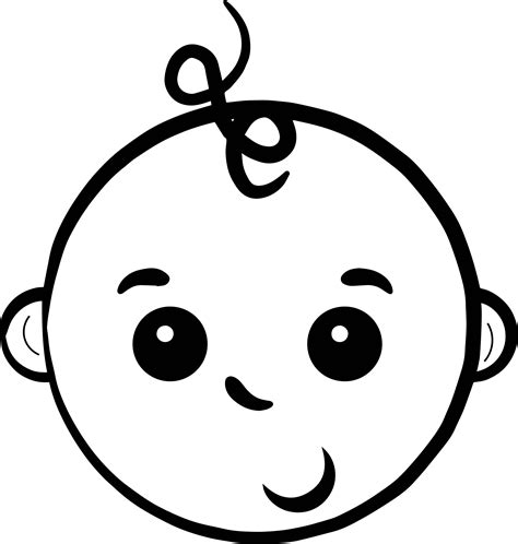 Baby Boy Face Coloring Page
