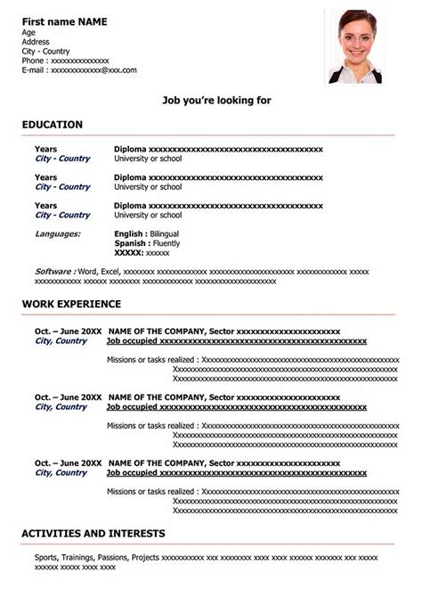 What is your best cv format? Sample Resume Format for Free Download | CV Word Templates