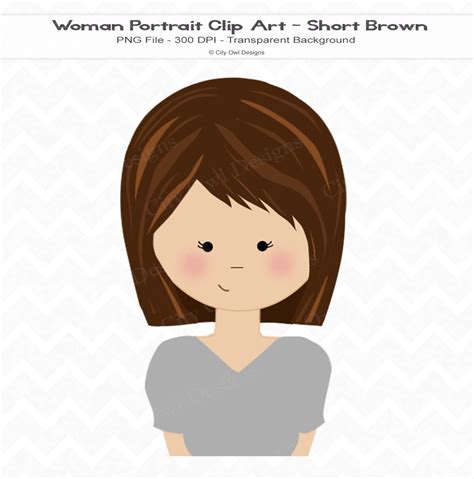 Art And Collectibles Digital Long Hair Clipart Hair Clipart Woman Clipart Long Straight Hair