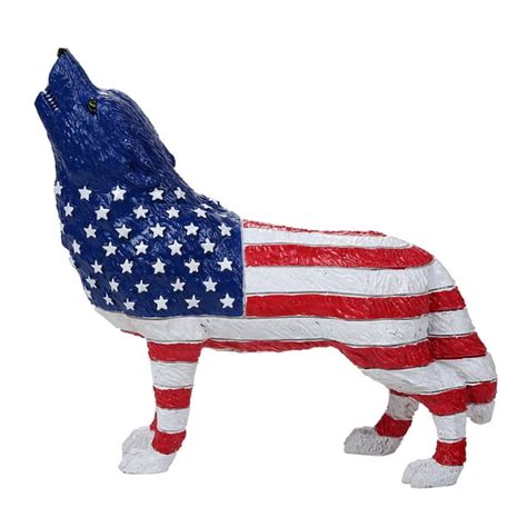 The Wolf Spirit Collection American Patriotic Spirit Wolf Collectible