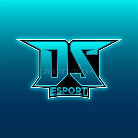 Ds Initial Gaming Logo Esports Geometric Designs Stock Vector