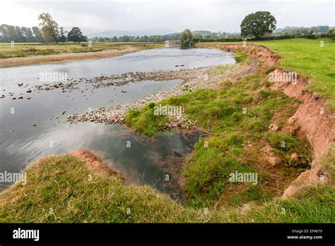 River Bank Erosion River Usk Wales Uk Stock Photo Alamy