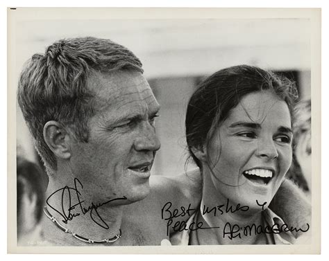 Steve Mcqueen And Ali Macgraw Signed Photograph Rr Auction