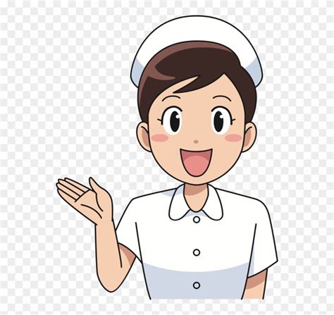 Drawing Cartoon Female Character Happy Nurse Cartoon Clipart 296604