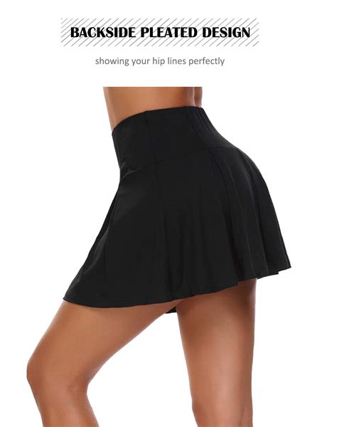 Guteer Womens Active Skirt Athletic Tennis Skort Pleated Stretchy
