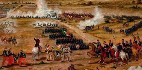 The Battle of Puebla, 5 May 1862, near Puebla City during the Second ...