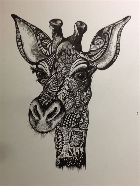 Giraffe Doodle Zentangle Doodles And Drawing Pinterest