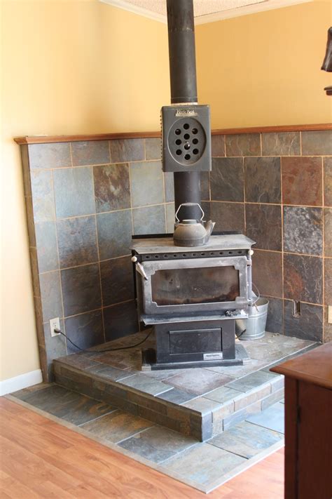 See more ideas about stove, vintage stoves, wood burning stove. Li'l Buck's Creations: Wood Stove Slate Tile Surround