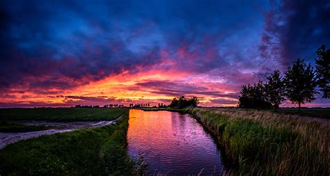 Photos Netherlands Nature Sky Sunrises And Sunsets Landscape