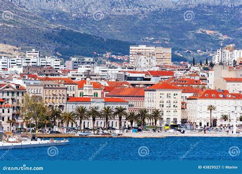 Panoramic View From Sea On Croatian City Of Split Stock Image Image