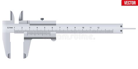 The Vernier Caliper And Scale Stock Vector Illustration Of Equipment