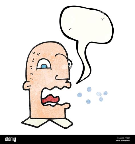 Freehand Speech Bubble Textured Cartoon Burping Man Stock Vector Image