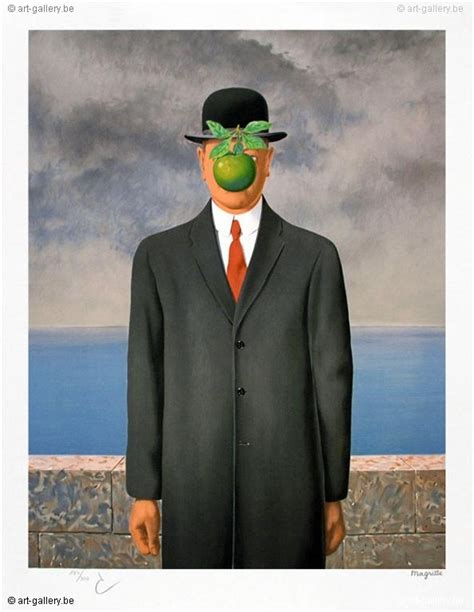 His work is known for challenging observers preconditioned perceptions of reality. Rene Magritte | Le fils de l'homme te koop