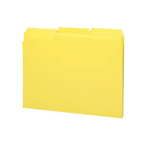 Smead 100 Recycled Yellow Colored File Folders