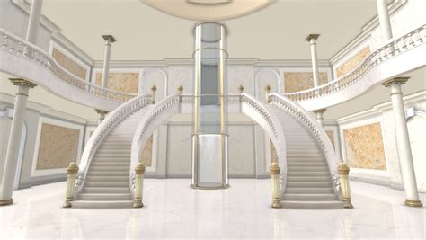 Classic Staircase Entrance Hall 3d Model Cgtrader