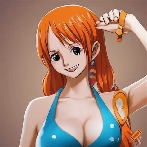 Japanese Woman Cosplaying As Nami From One Piece