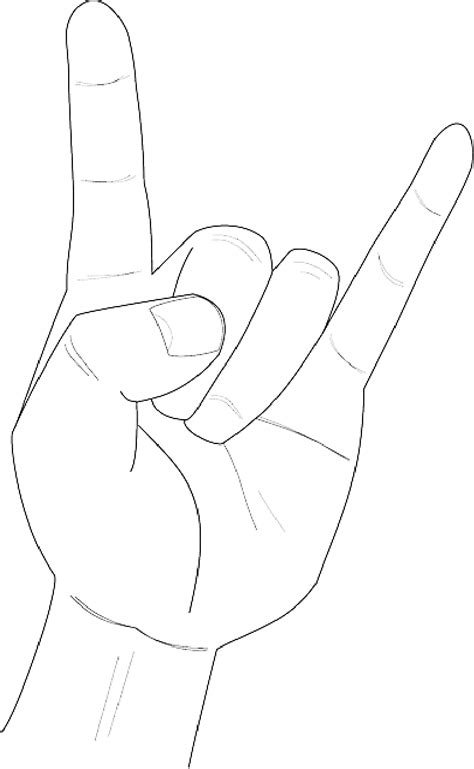 Heavy Metal Horns Music Rock Gesture Hand Public Domain Rock Hand
