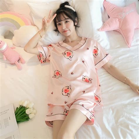 Silk Pajama Set Sleepwear Terno Night Wear Home Lounge Wear Women