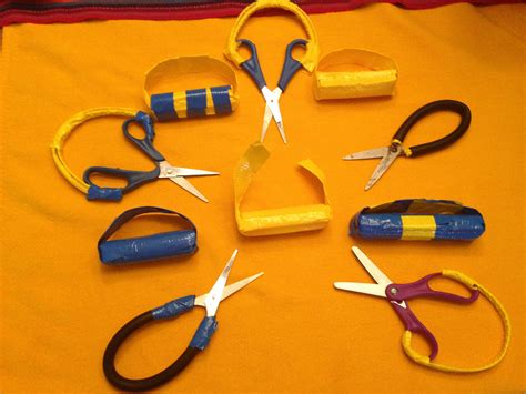 Diy Adaptive Spring Loaded Scissors And Universal Cuffs Duct Tape Zip