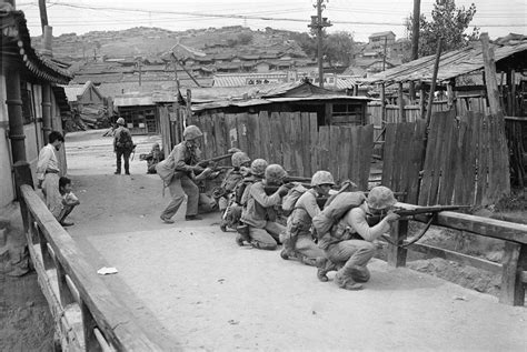 Us Marines Battle North Korean Snipers During The Second Battle Of