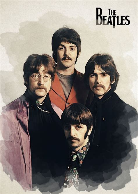 The Beatles Poster Print By Zull Displate Beatles Poster The