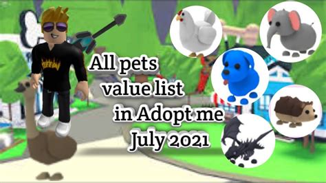 All Pets Value List In Adopt Me 2021 Youtube