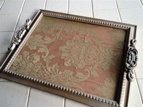 Serving Tray Made From Picture Frame Fabric And Drawer