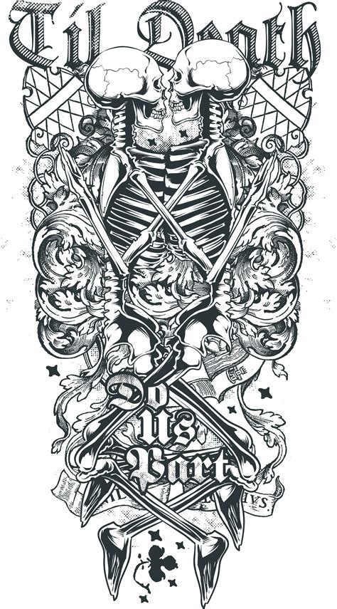 Skeleton Till Death Tattoo